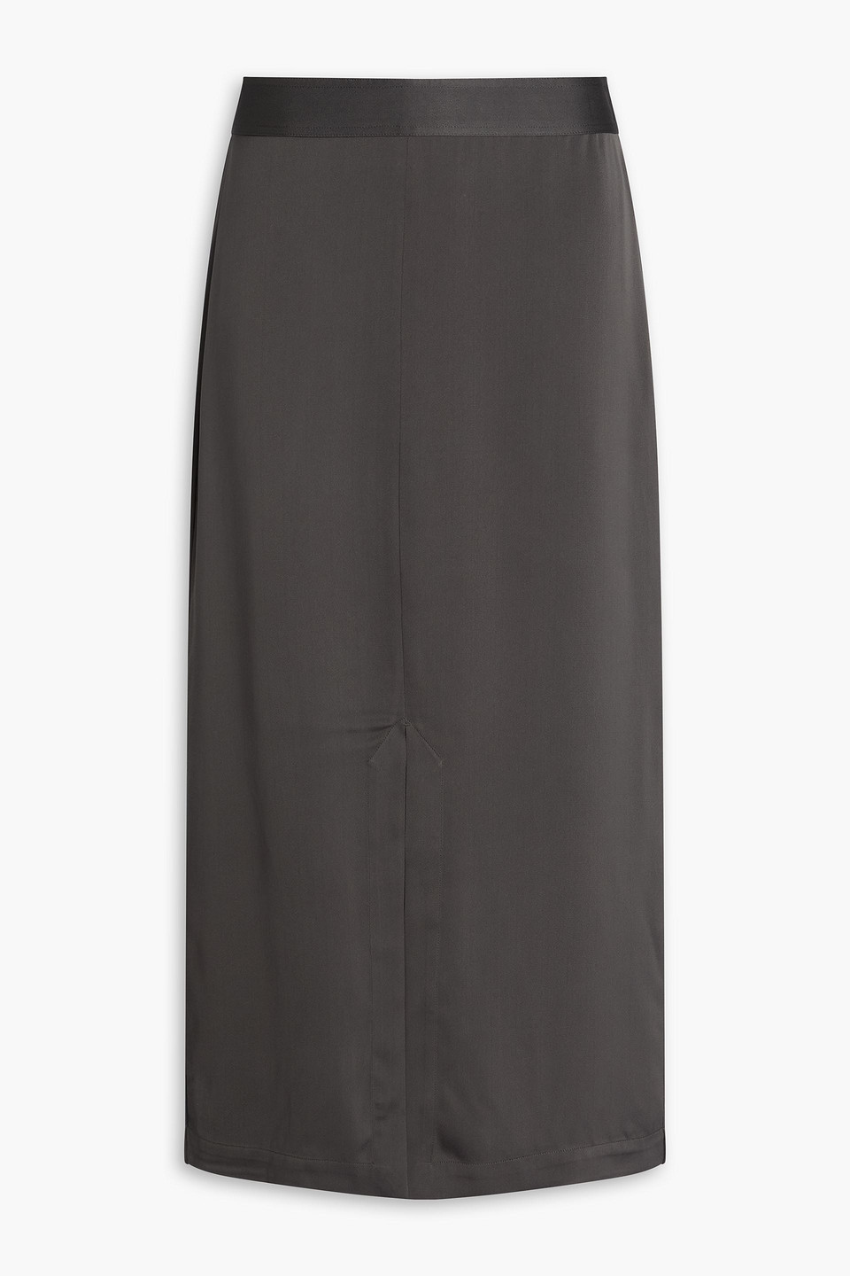 Totême Crepe-satin Midi Skirt In Gray
