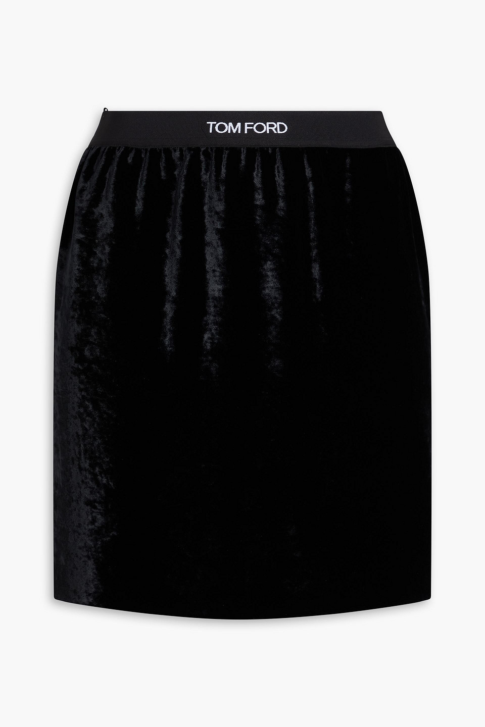 tom ford - velvet mini skirt - black - it 34