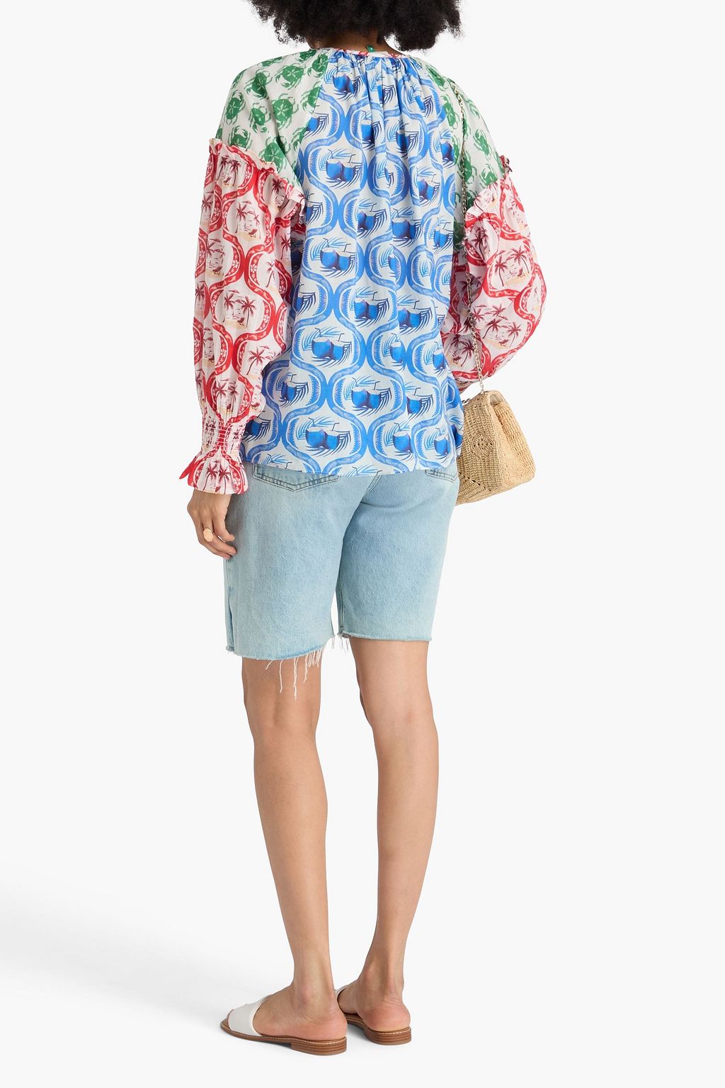 FARM RIO Printed cotton top