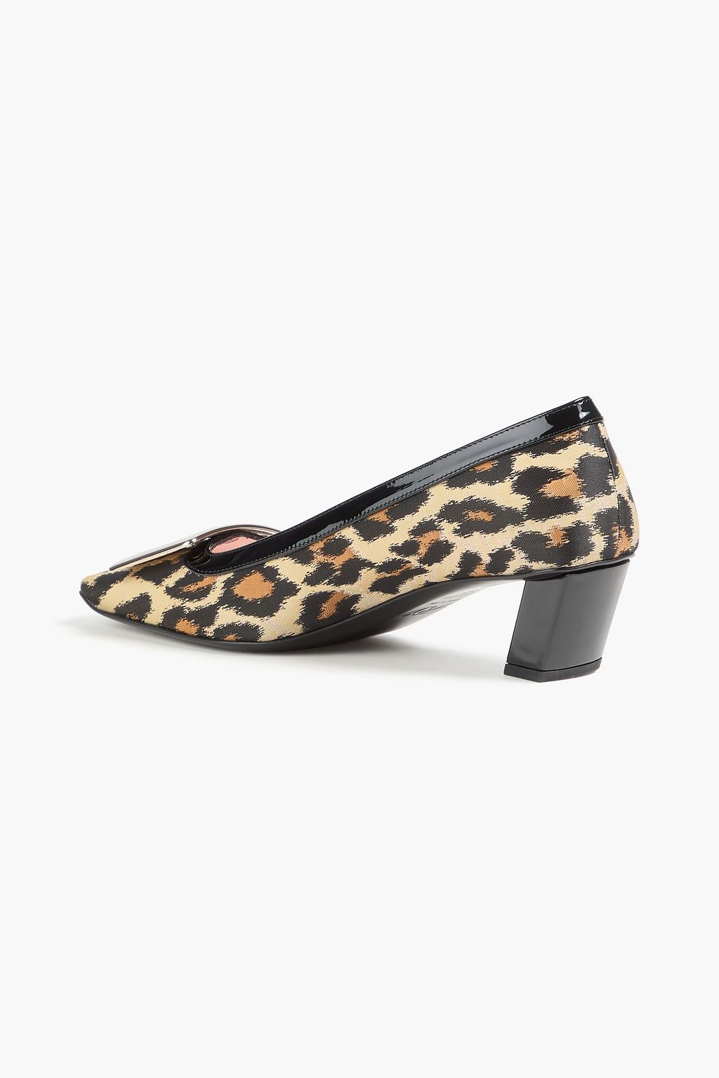 ROGER VIVIER Belle Vivier Pumps aus Jacquard mit Leopardenprint und Verzierung