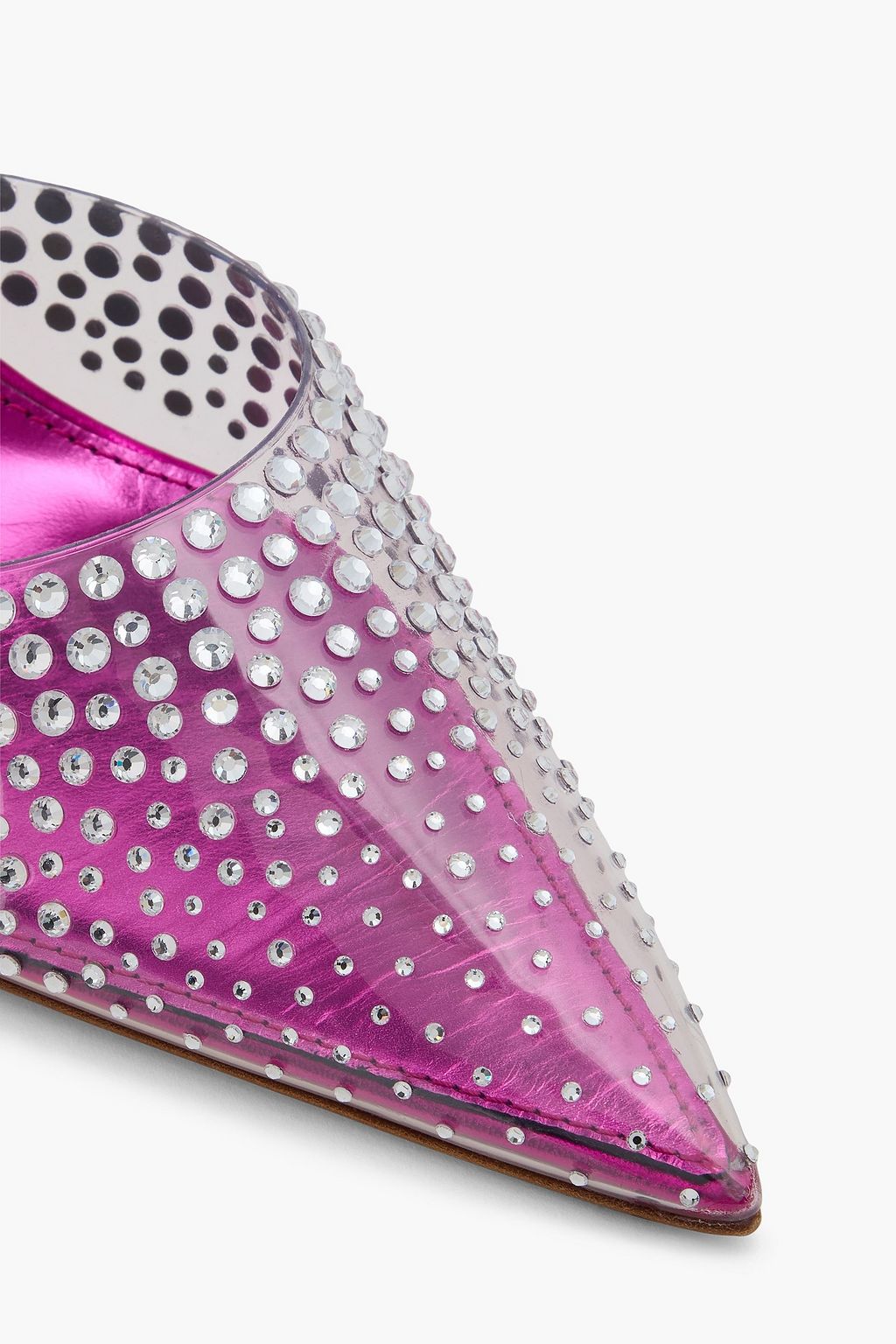 PARIS TEXAS Holly crystal-embellished PVC mules