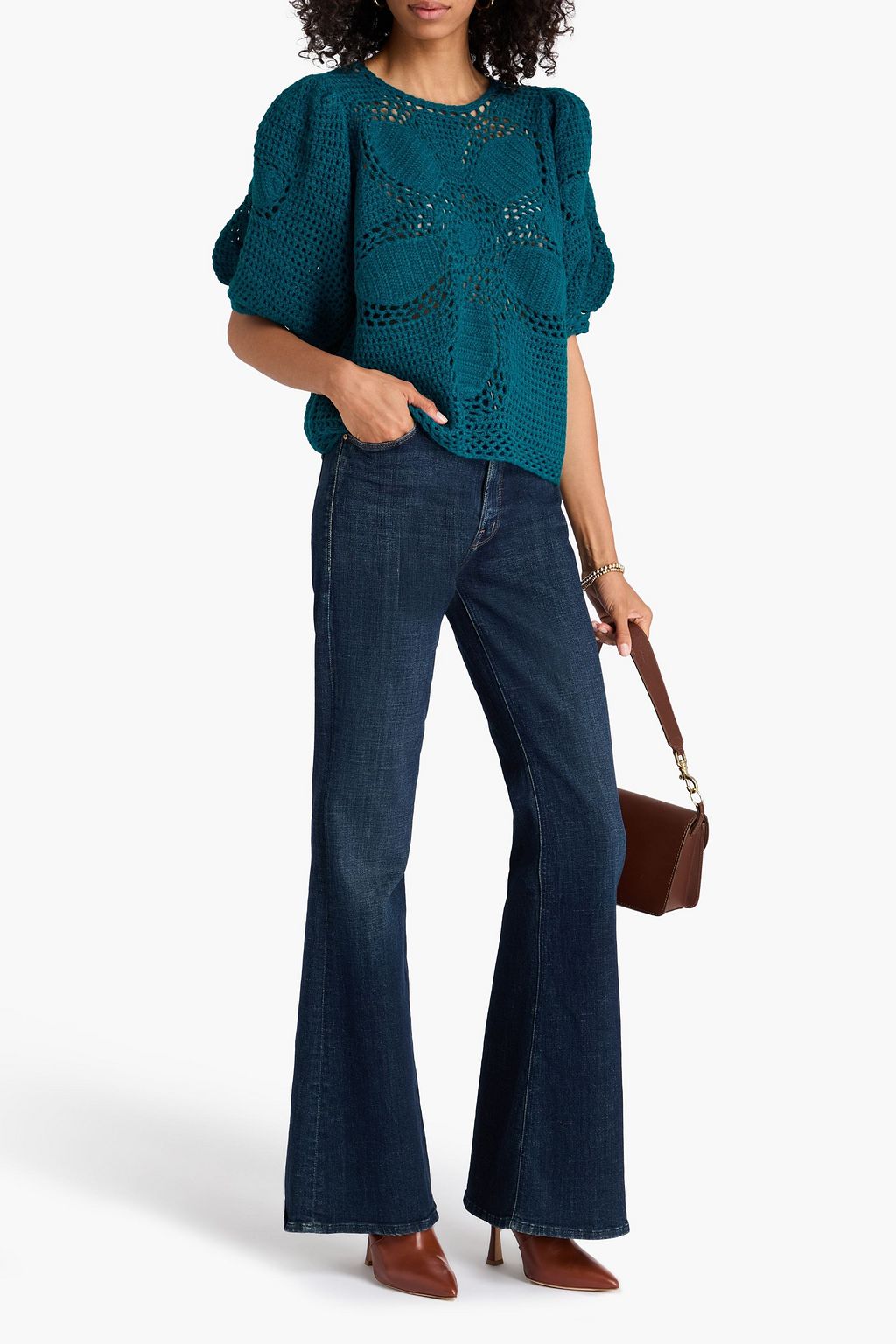 FARM RIO Crochet knit top