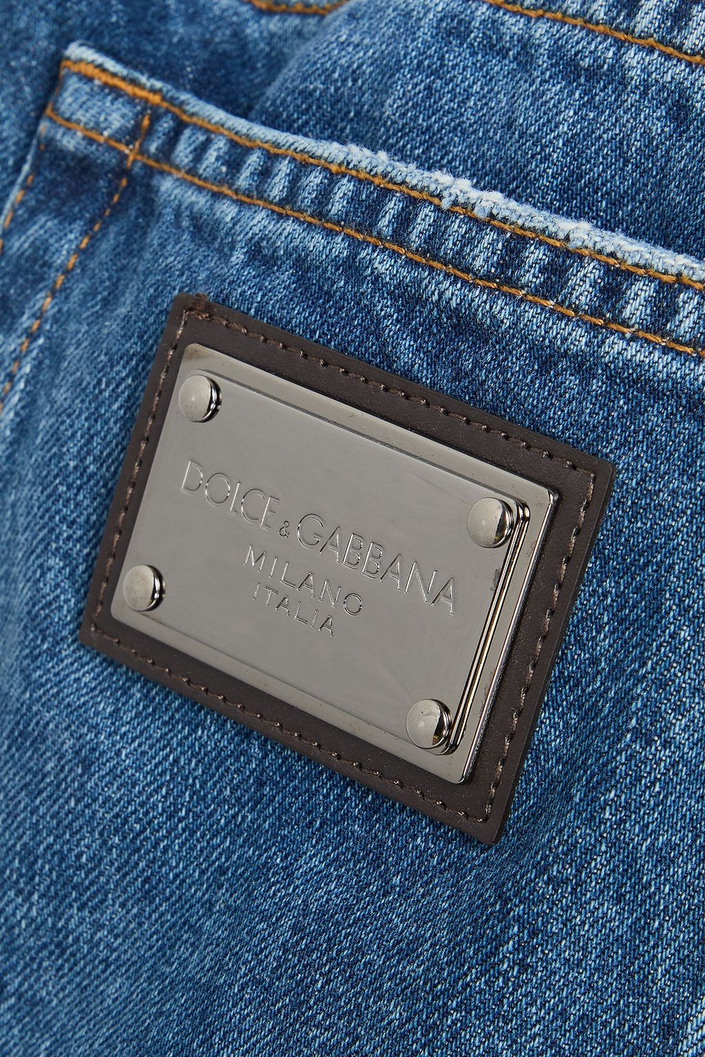 DOLCE&GABBANA Distressed high-rise cargo jeans