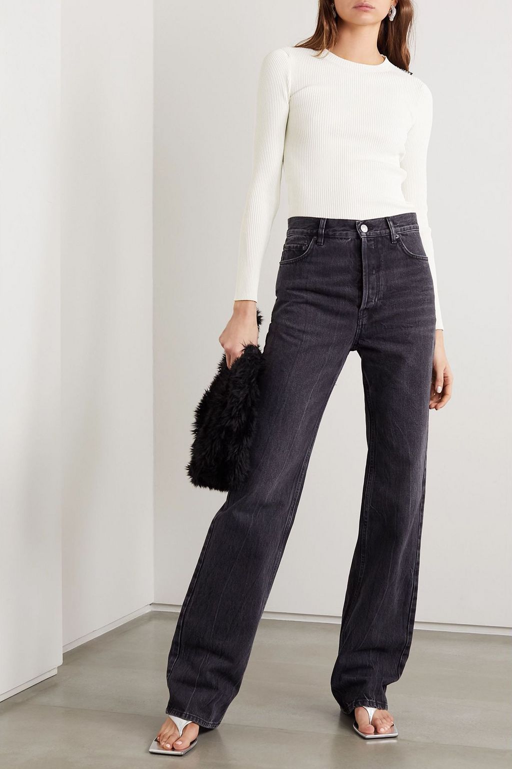 BALENCIAGA Ribbed-knit sweater