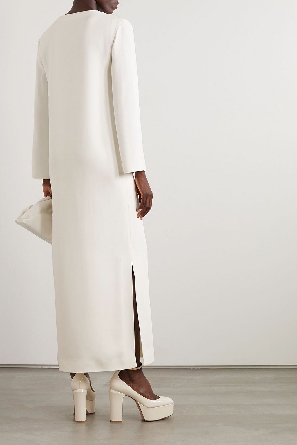 VALENTINO GARAVANI Embellished silk-cady gown