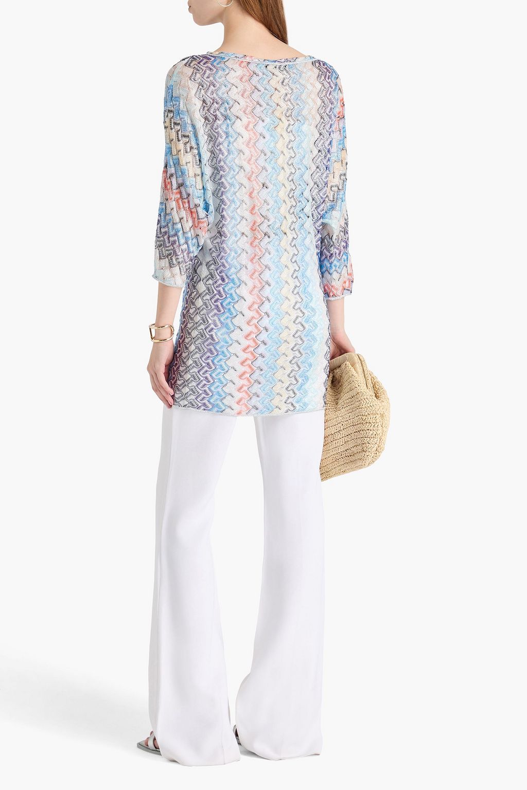 MISSONI بلوزة بحبكة كروشيه بلون ميتاليك