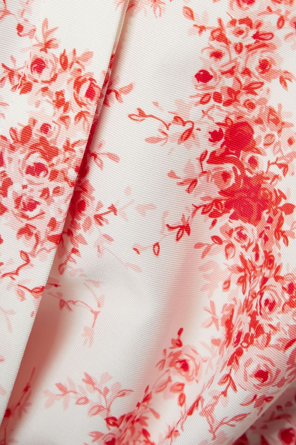 VALENTINO GARAVANI Floral-print cotton and silk-blend faille midi dress