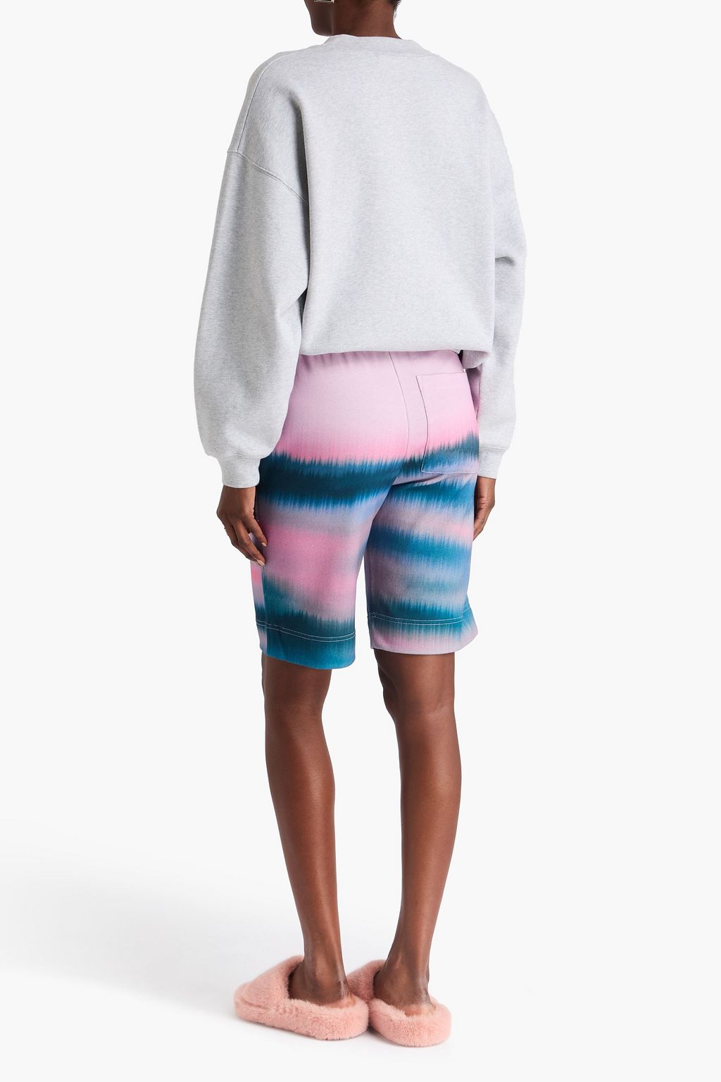 DRIES VAN NOTEN شورت من قطن تيري فرنسي مطاطي مزين بطبعات