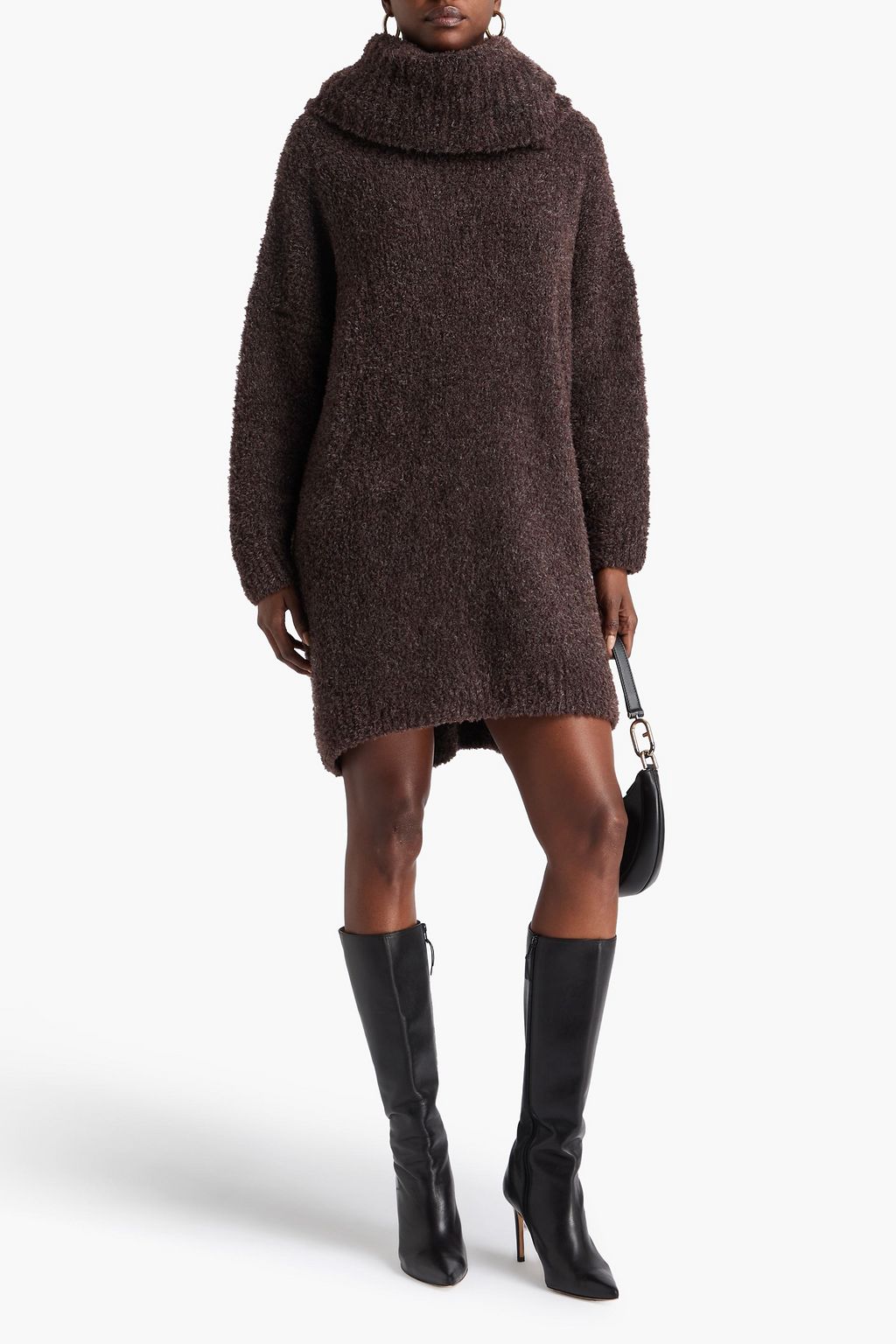 DOLCE&GABBANA Oversized brushed wool-blend turtleneck sweater