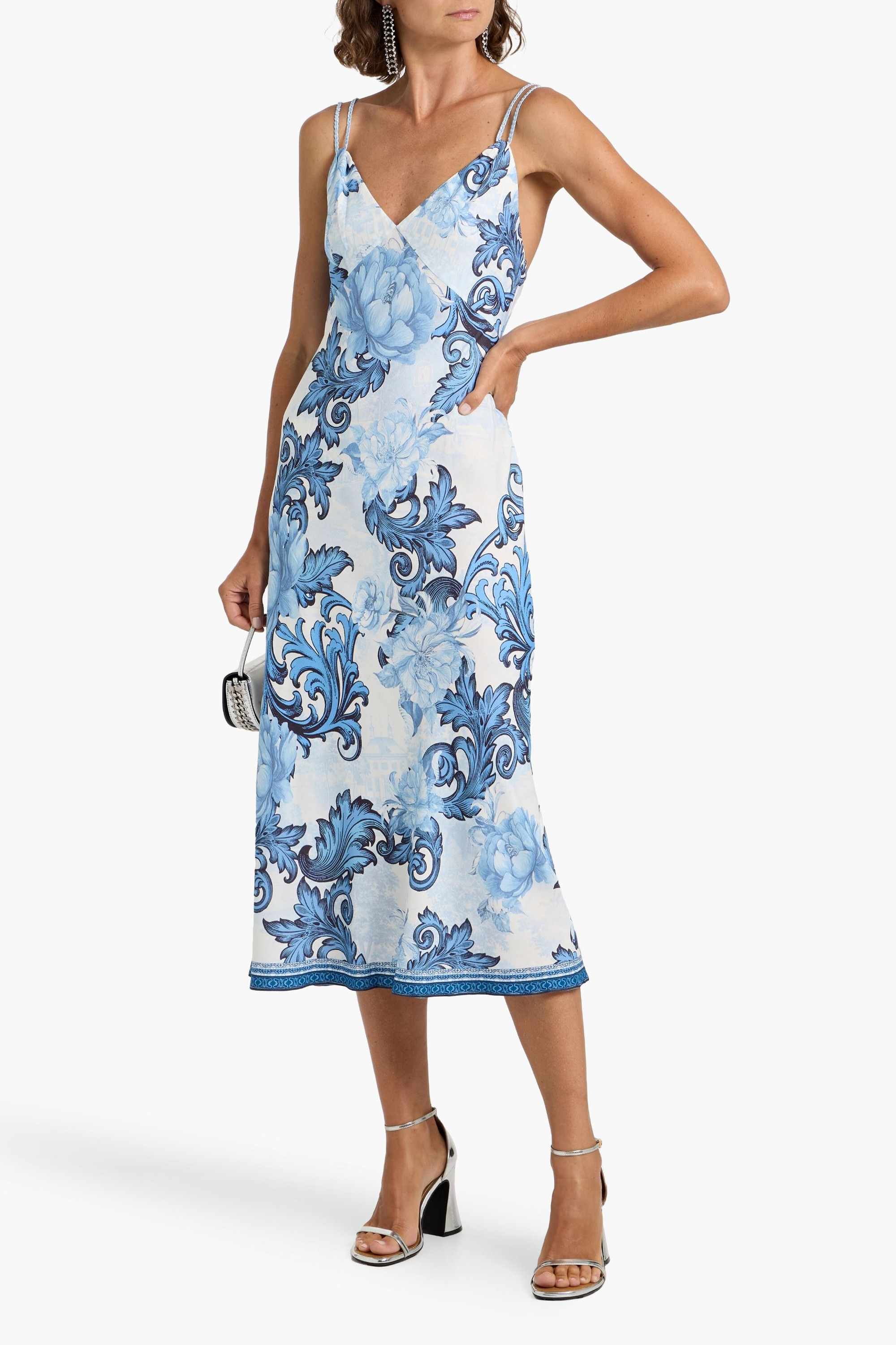 alice and olivia midi dresses ALICE + OLIVIA Women's Polly Floral Tie-Waist A-Line Maxi Dress - Sweet Peony