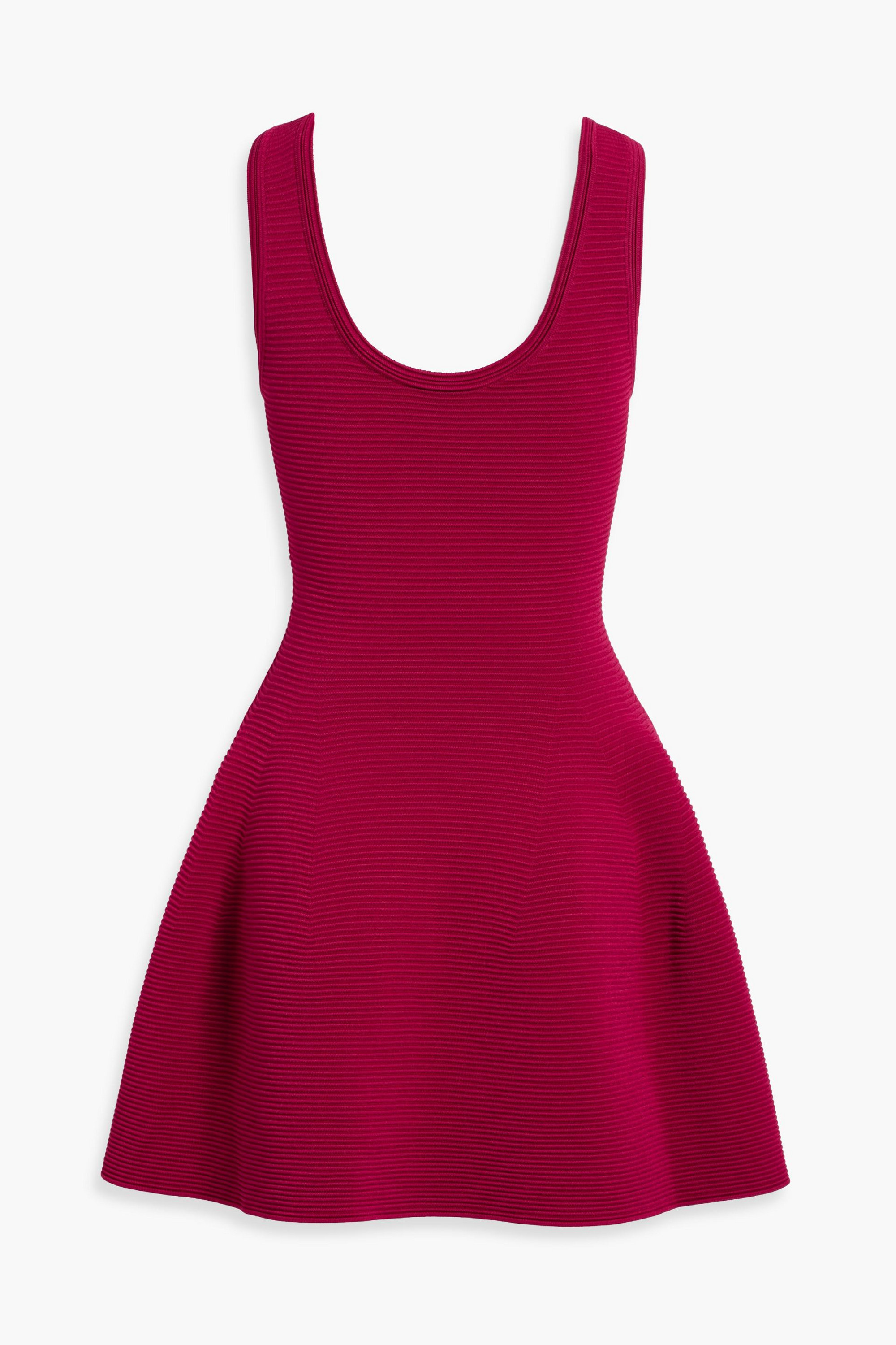 SIMKHAI Larina flared ribbed-knit mini dress