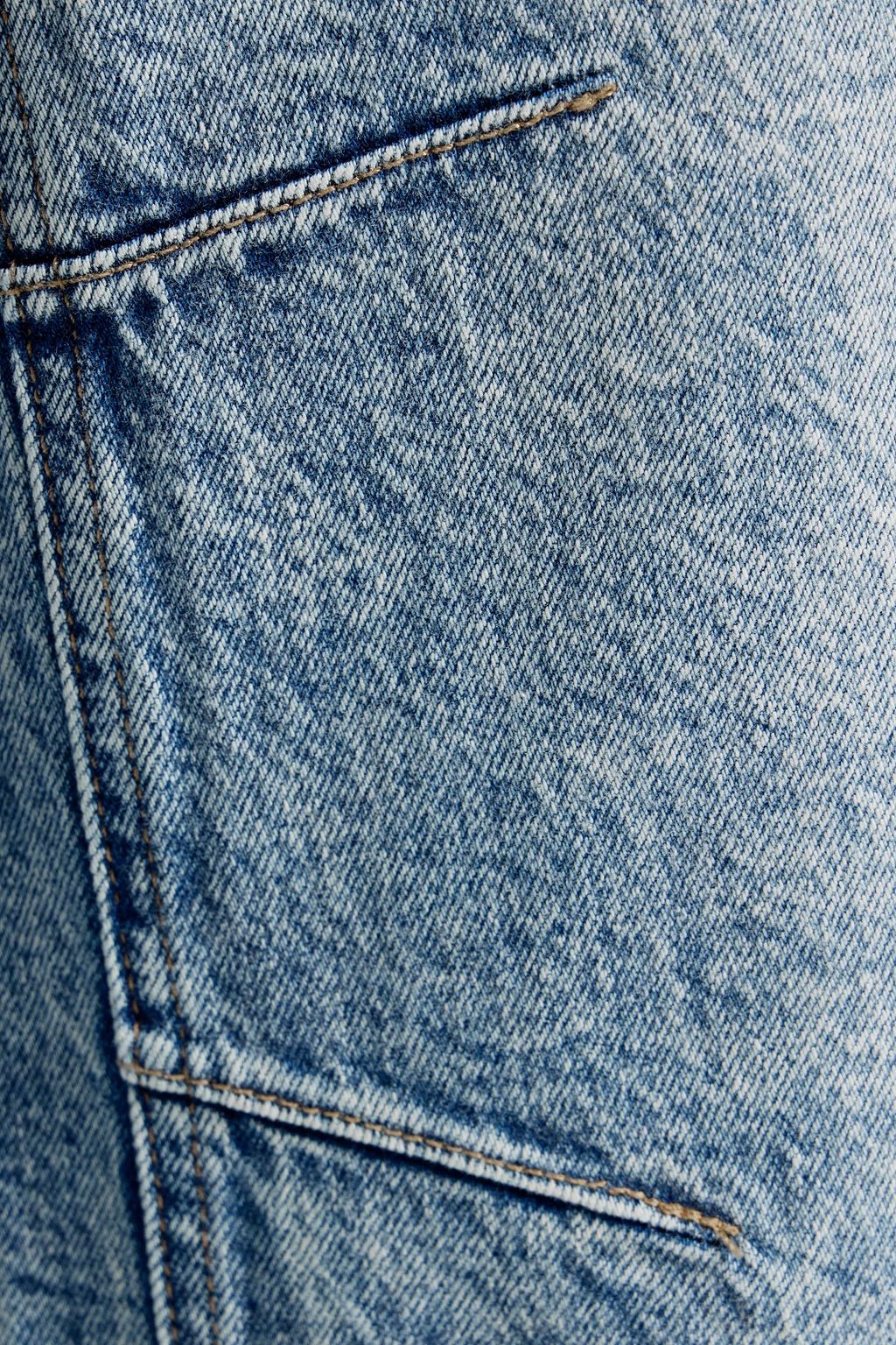 ALICE + OLIVIA JEANS Harlow acid-wash high-rise wide-leg jeans