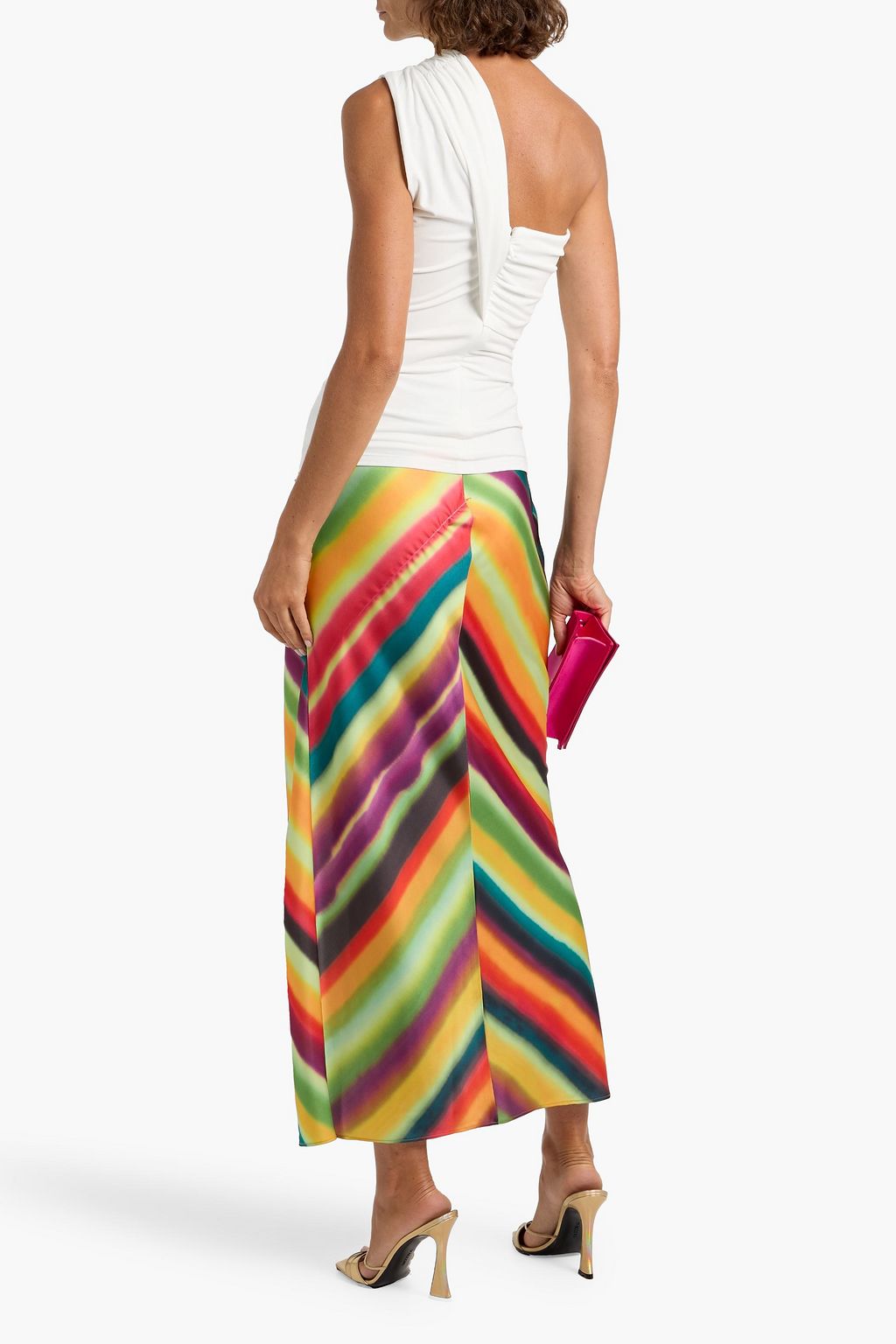 HERVÉ LÉGER Sofia one-shoulder embellished jersey top
