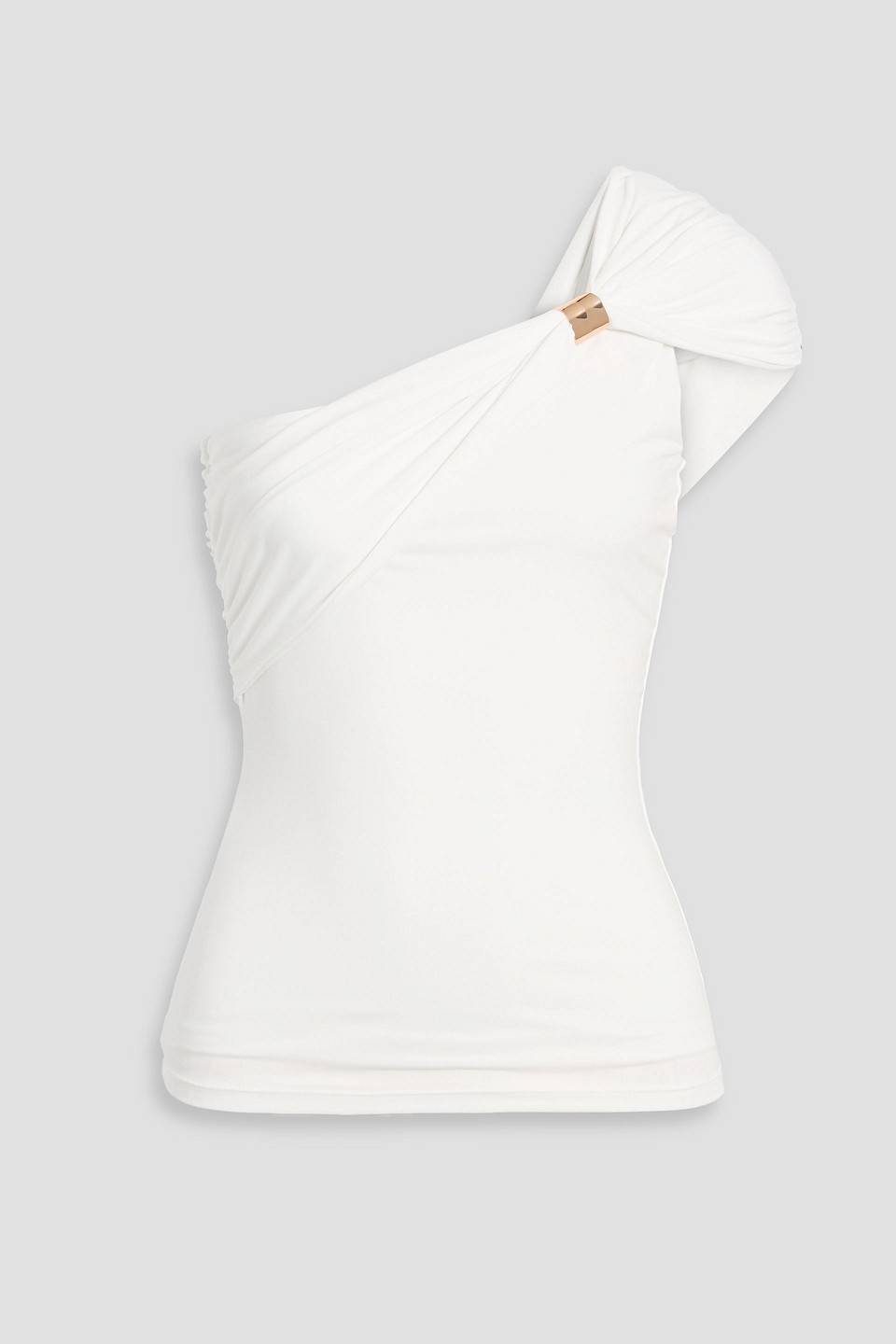 Herve Leger Sofia One-shoulder Embellished Stretch-jersey Top In Multi