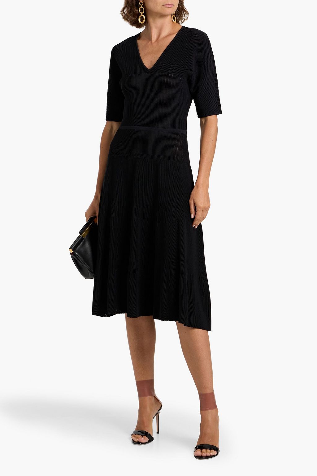 HERVÉ LÉGER Lyla ribbed-knit midi dress