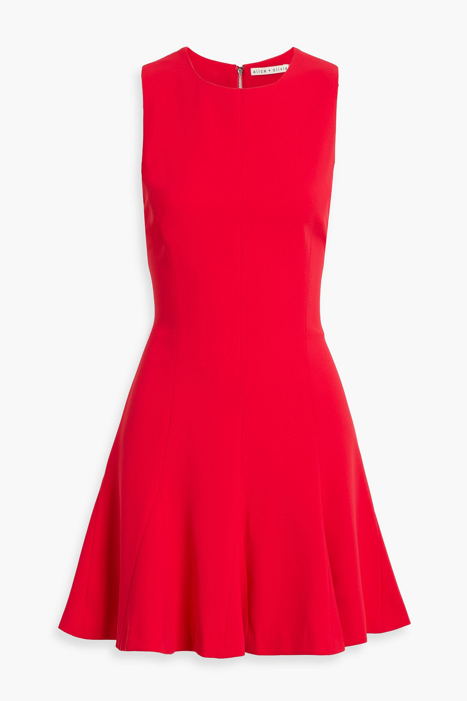 Isa flared crepe mini dress