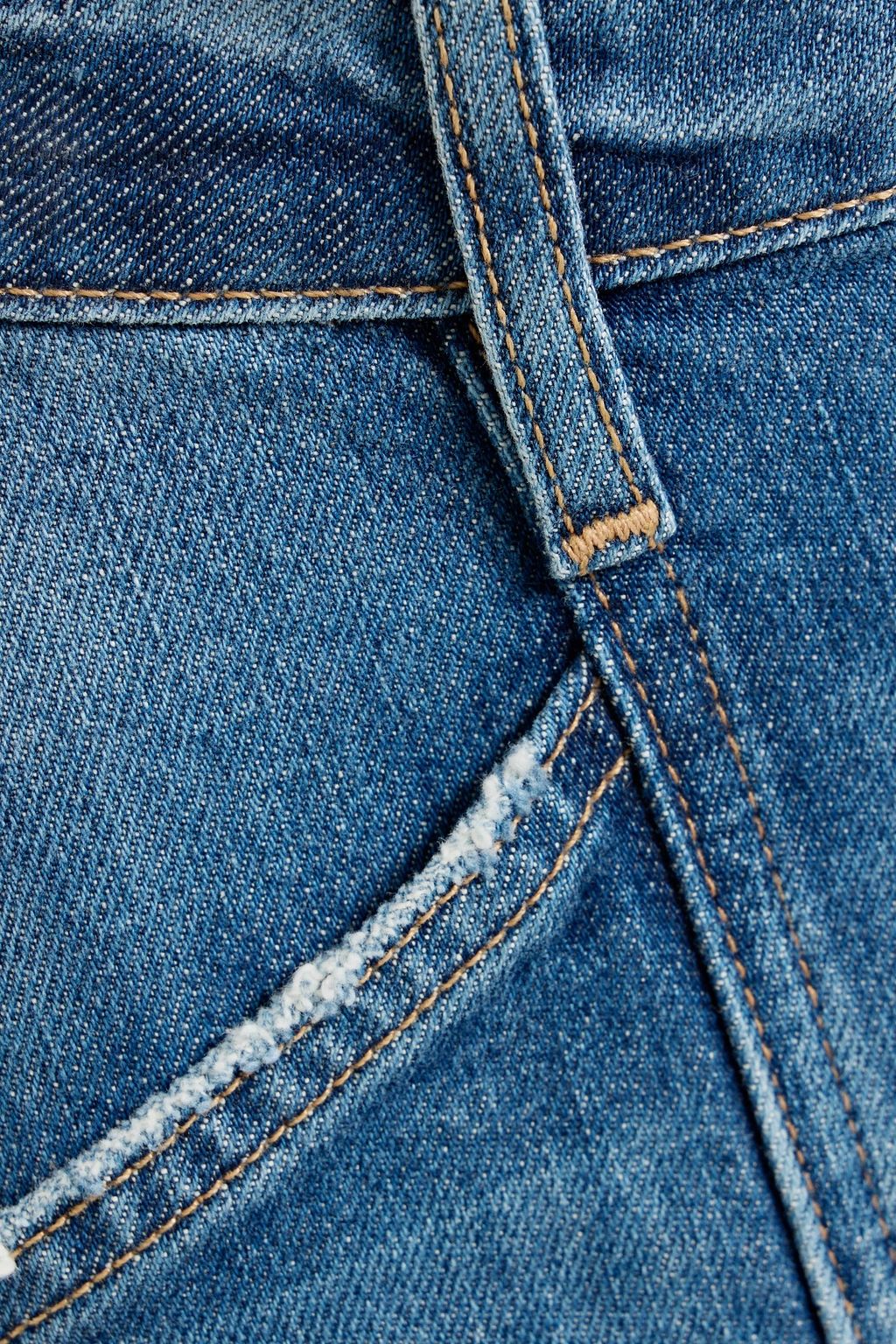 SIMKHAI Wiley cropped high-rise tapered jeans