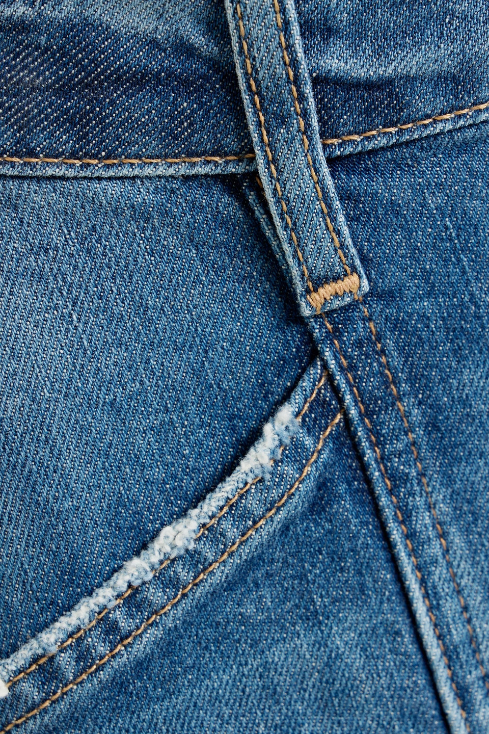 Simkhai Wiley Cropped High-rise Tapered Jeans In Blue