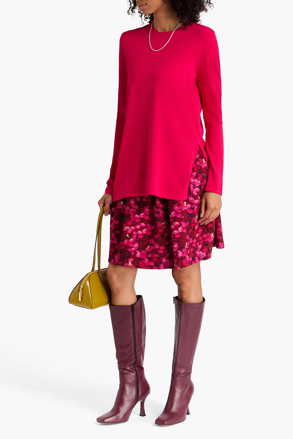  Max Mara - Arnes Knitted Sweater - Pink - Xs 