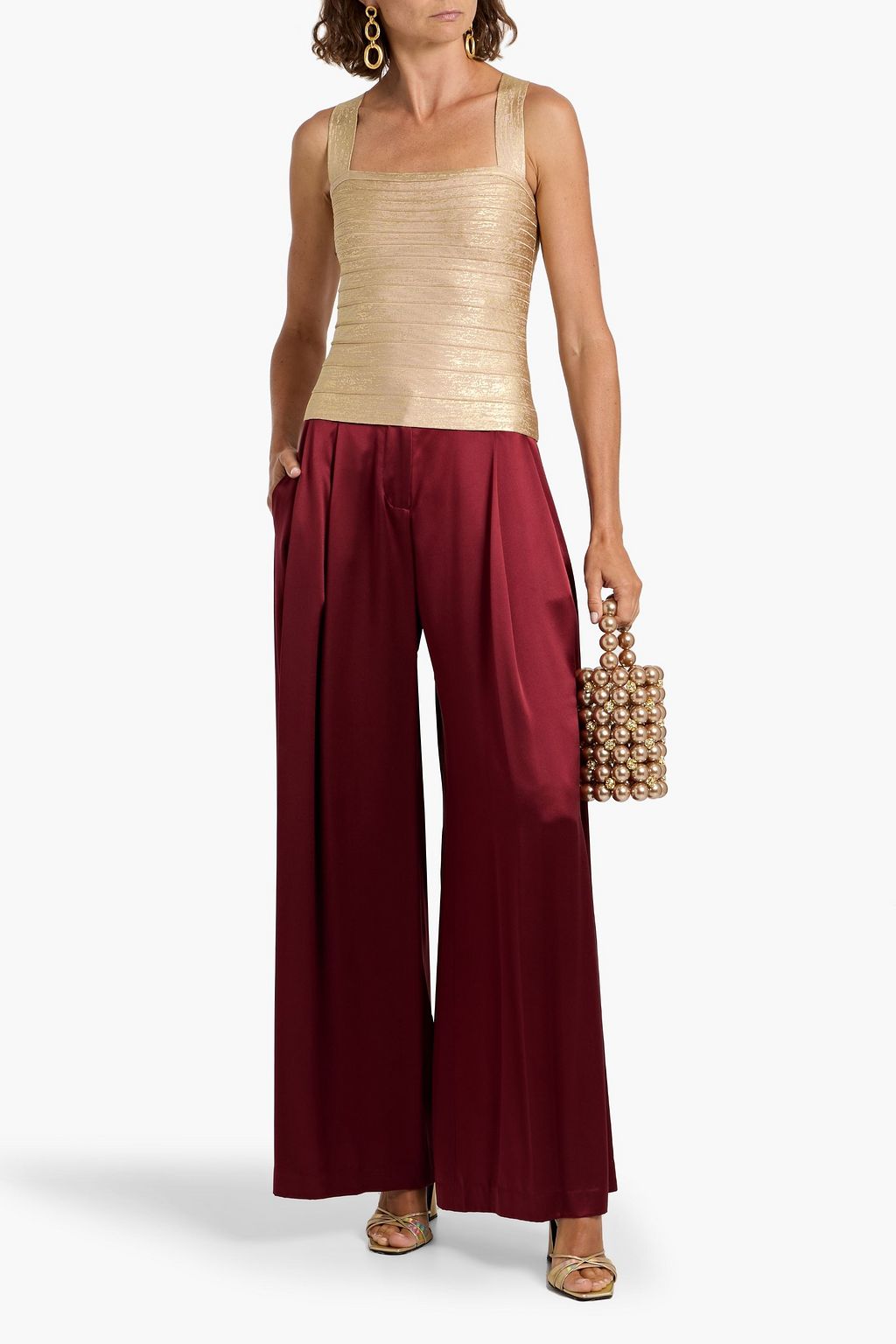 HERVÉ LÉGER Serena metallic bandage top