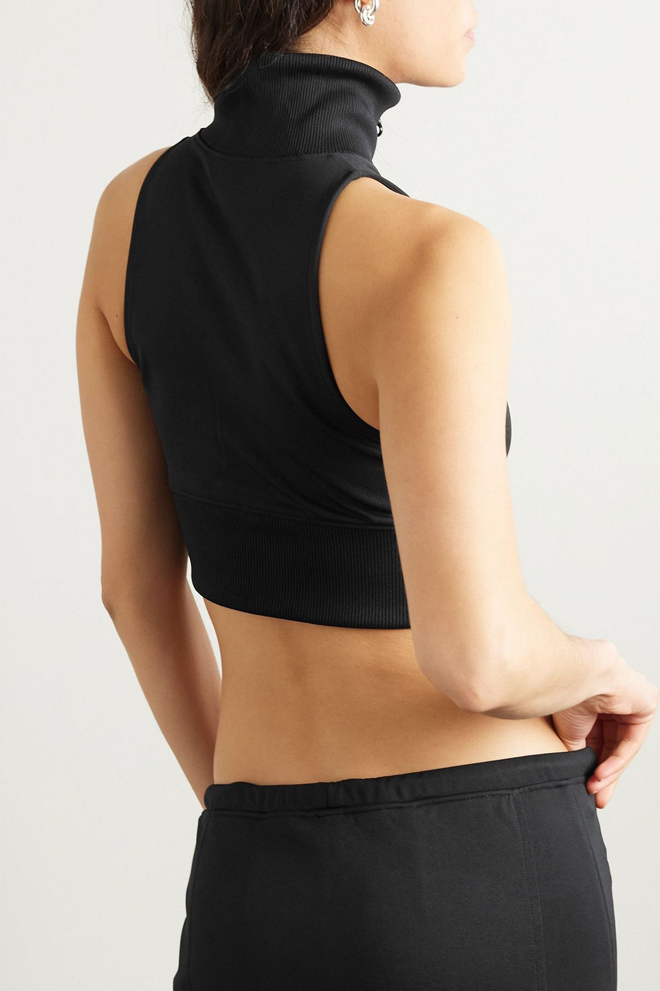 Courrèges Courreges Pre Cropped Track Vest In Black
