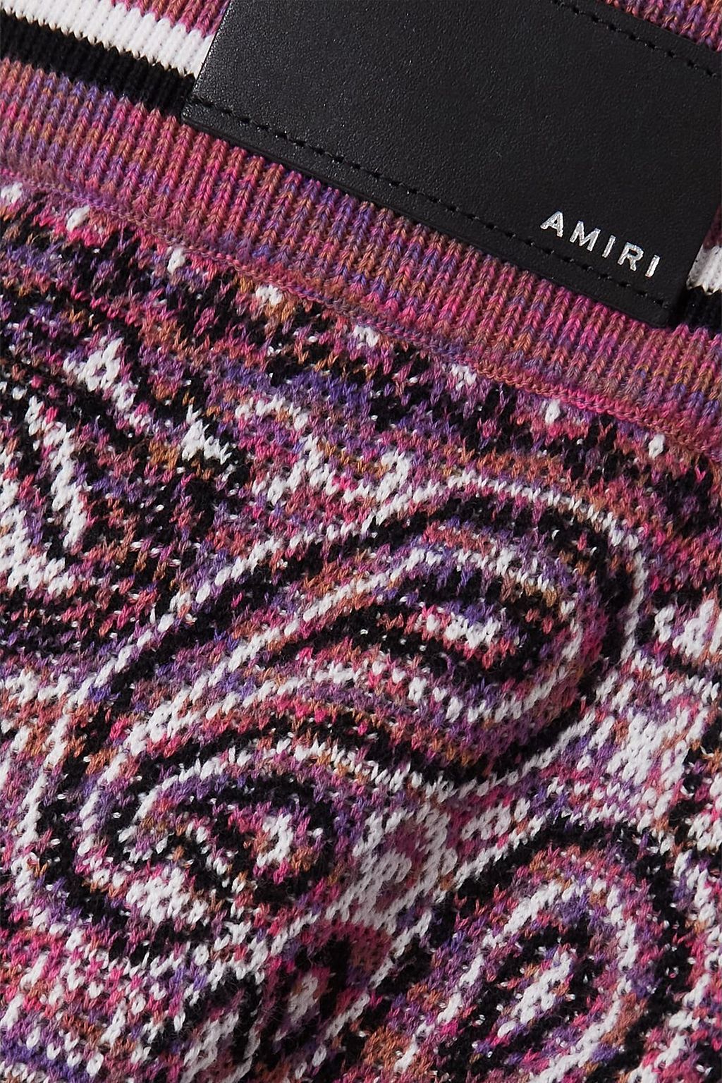AMIRI بنطال رياضي من قطن جاكار بألوان متداخلة بتطريز