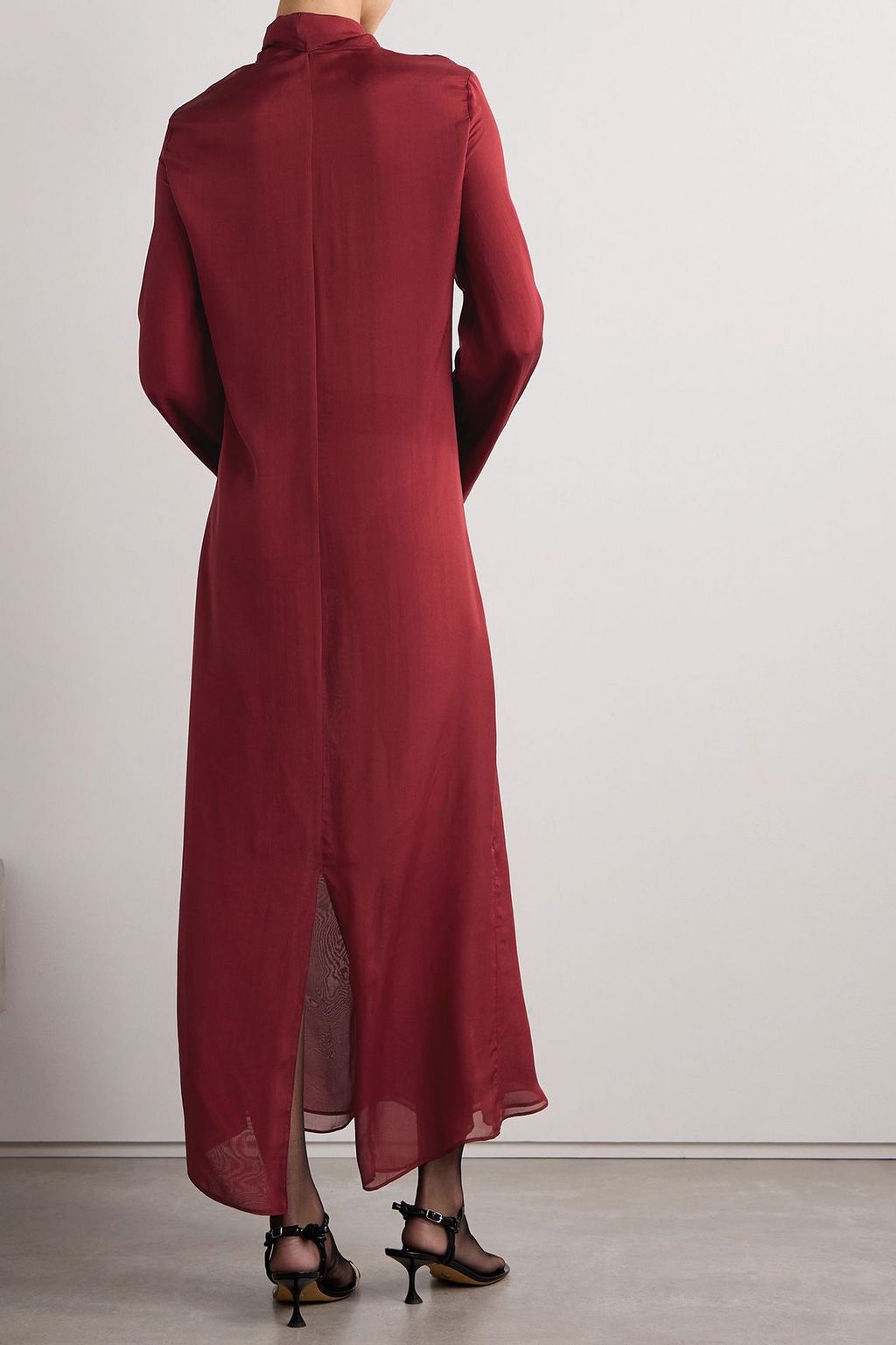 INTERIOR The Desma twist-front silk crepe de chine maxi dress
