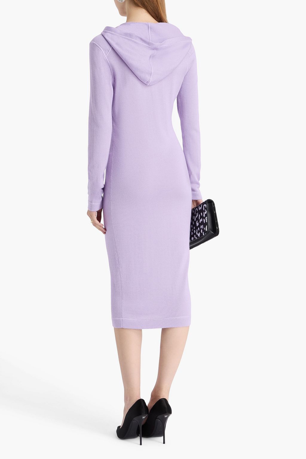 TOM FORD Cashmere and silk-blend hooded midi dress