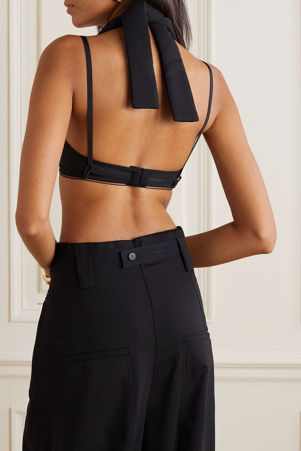 JACQUEMUS Cuscinu wool-blend halterneck bra top