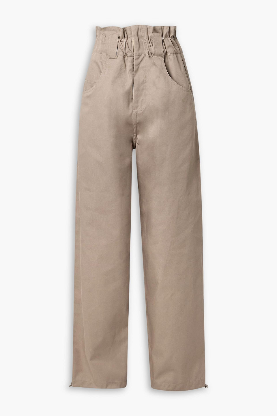 Tolu Coker Ruched Gabardine Cargo Pants In Brown