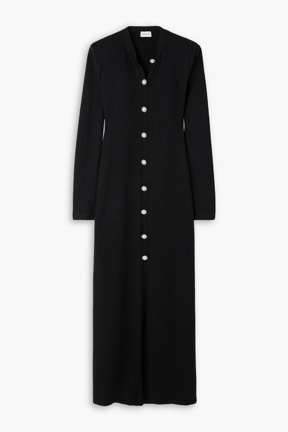 Magda Butrym Embellished Wool, Silk And Cashmere-blend Cardigan In Black