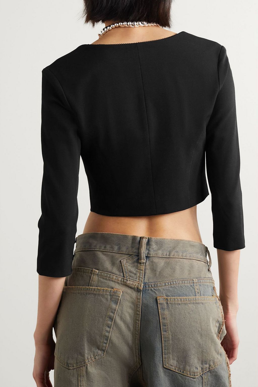 ACNE STUDIOS بلوزة قصيرة من التويل