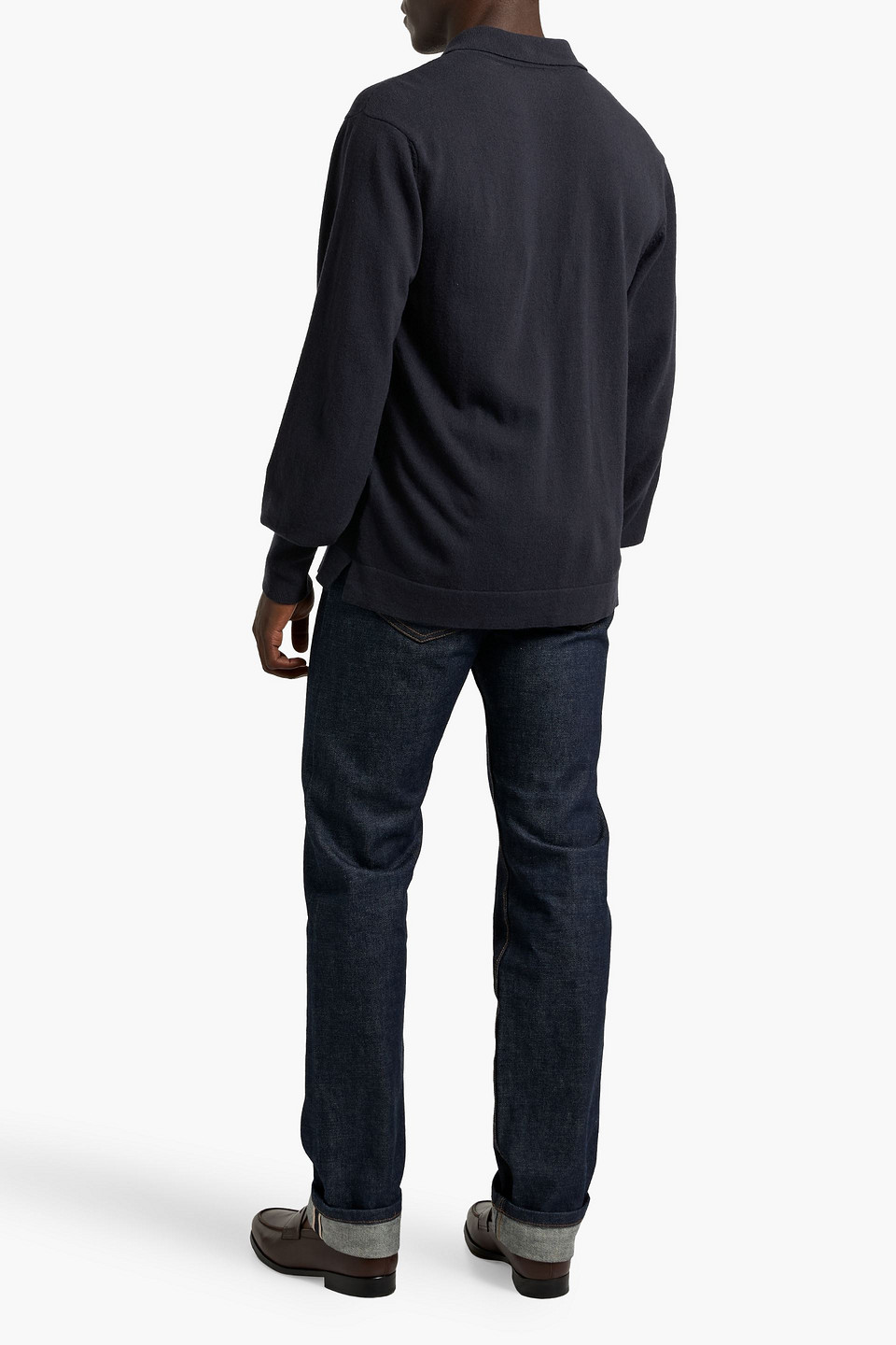 Officine Generale Brent Wool Cardigan In Black