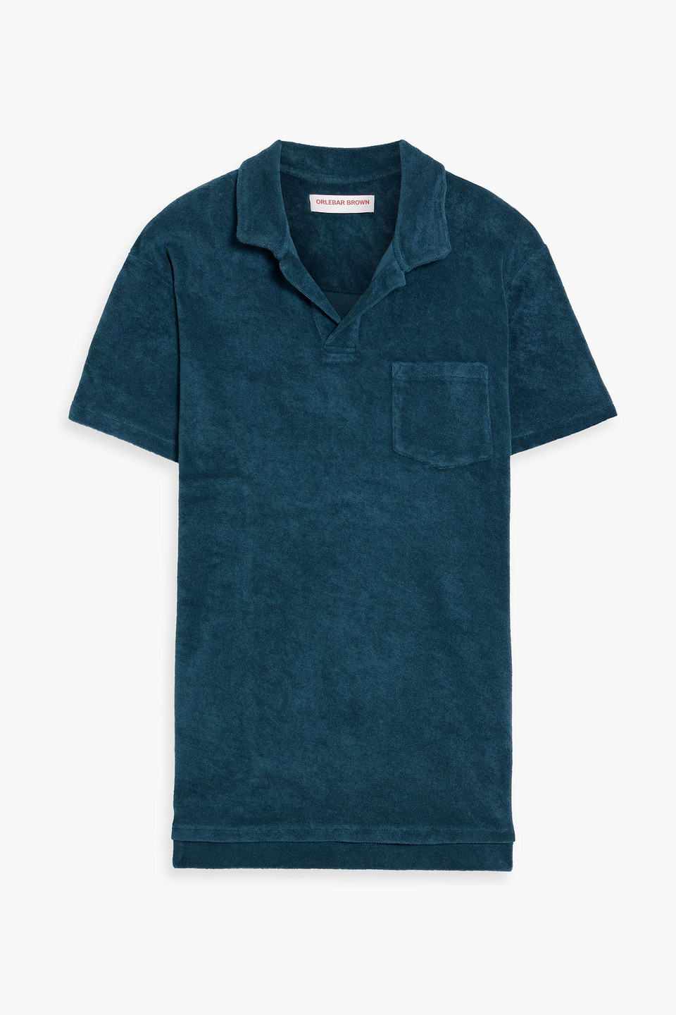 Orlebar Brown Cotton-terry Polo Shirt In Blue