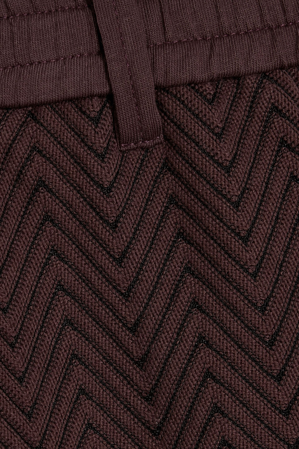 Missoni Tapered Crochet-knit Cotton-blend Drawstring Pants In Brown