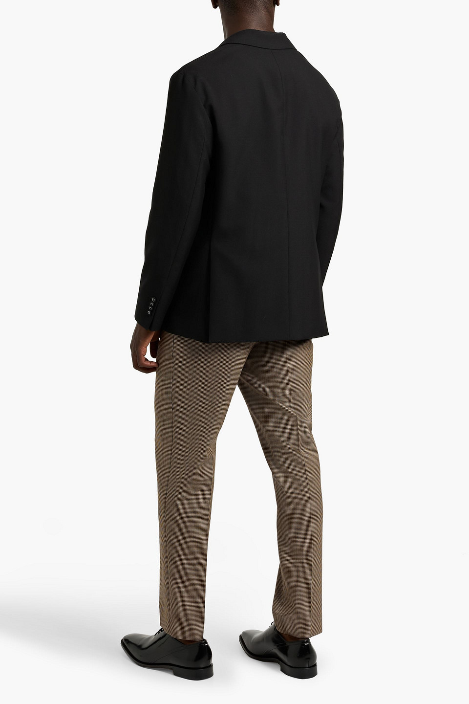 Officine Generale Michel Grain De Poudre Wool Blazer In Black
