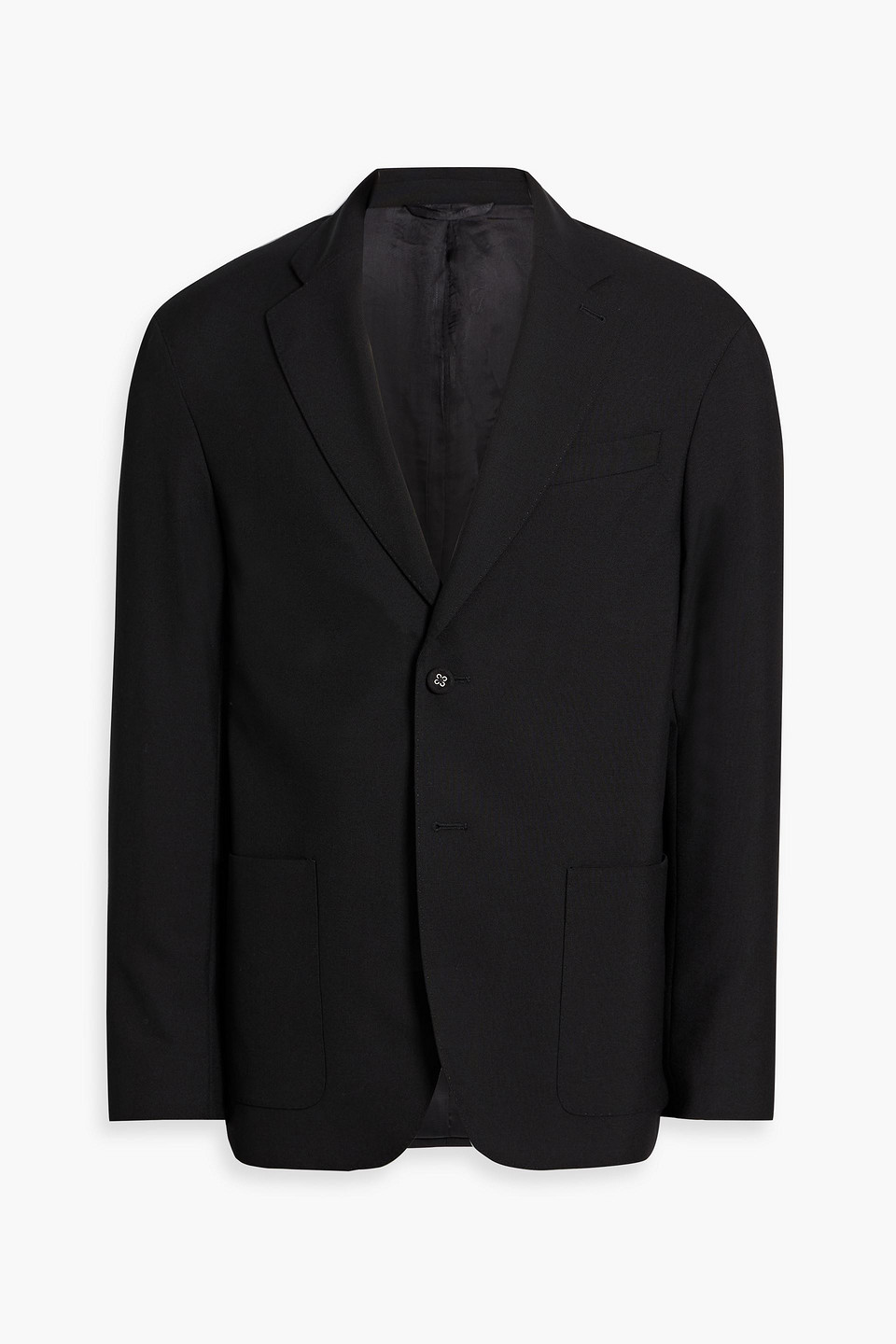 Officine Generale Michel Grain De Poudre Wool Blazer In Black