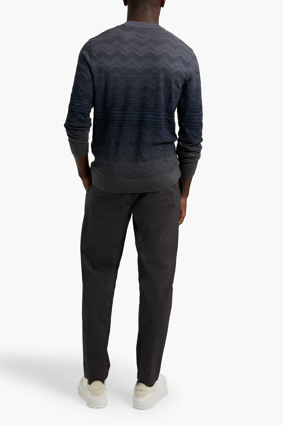 Missoni Space-dyed Cotton Sweater In Gray