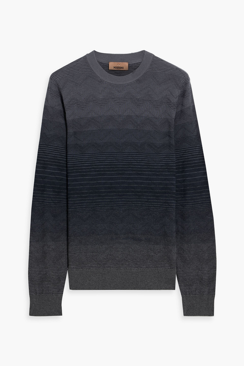 Missoni Space-dyed Cotton Sweater In Gray
