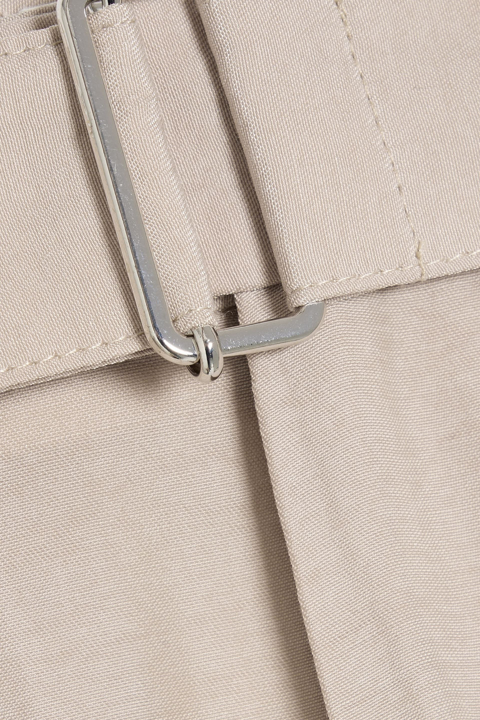 Officine Generale Hugo Tapered Belted Lyocell Pants In Multi