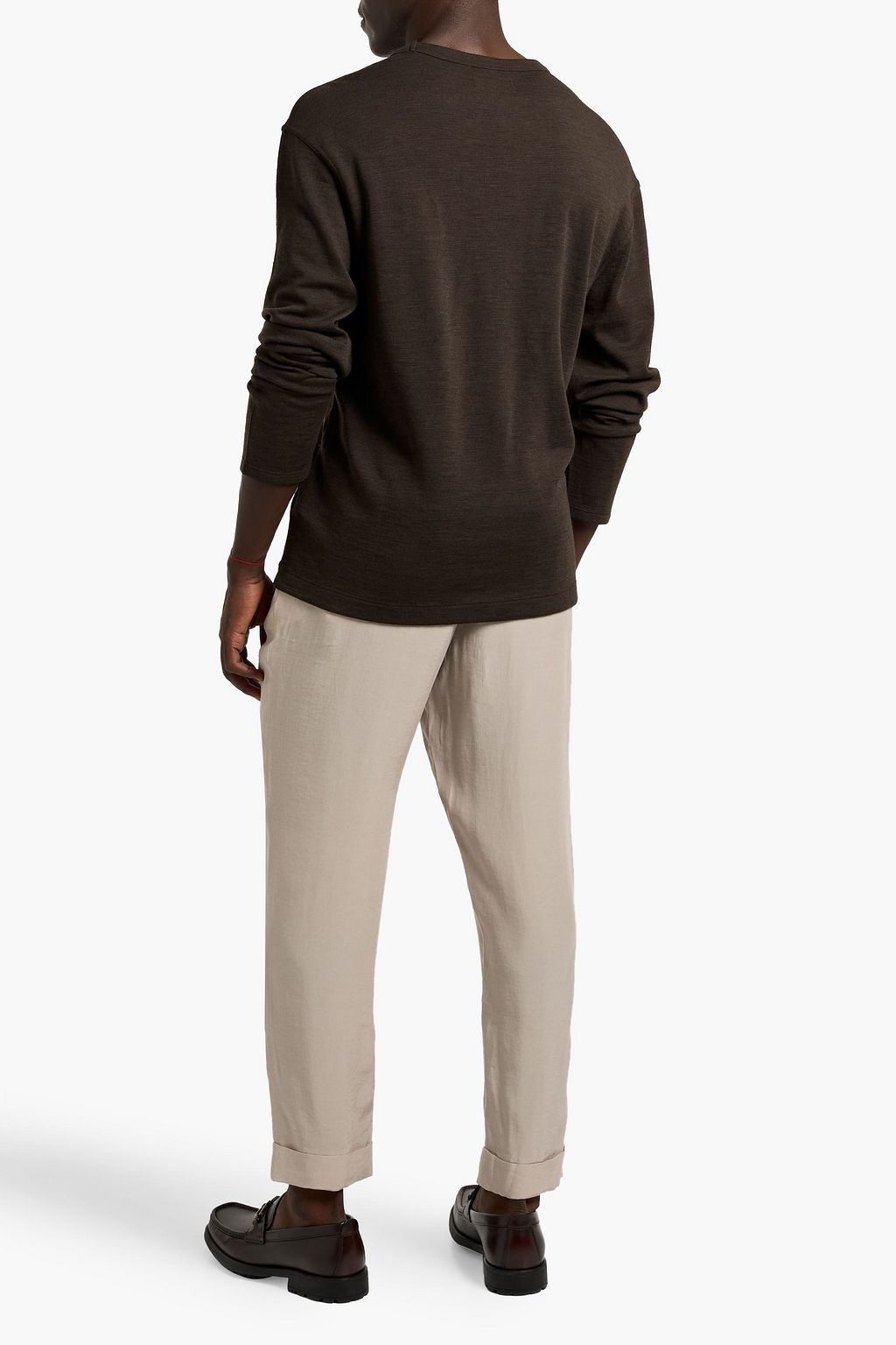 OFFICINE GÉNÉRALE Hugo tapered belted Lyocell pants