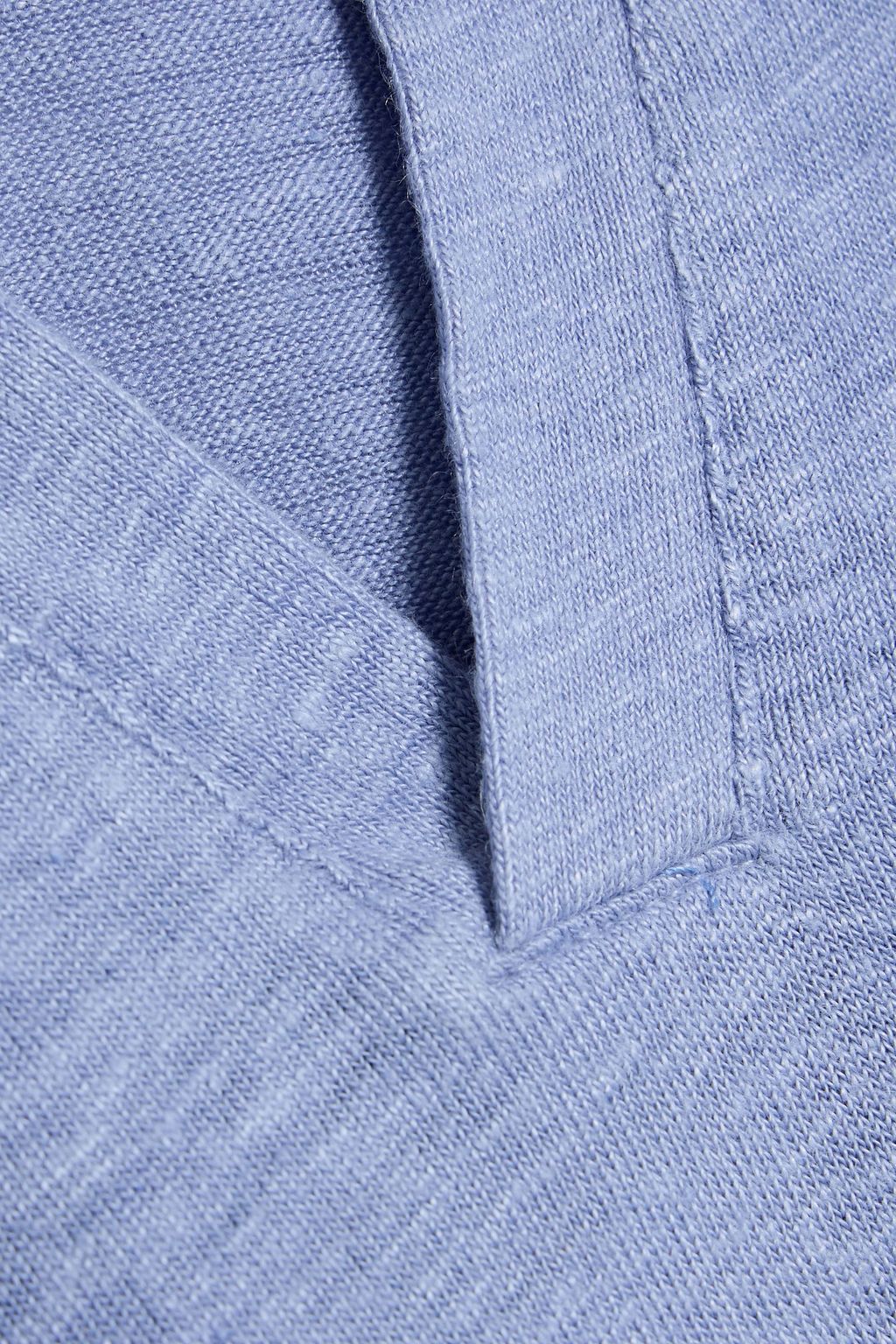 OFFICINE GÉNÉRALE Simon linen-blend jersey polo shirt