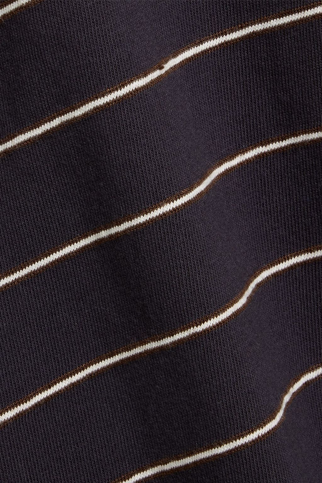 OFFICINE GÉNÉRALE Striped cotton and linen-blend T-shirt