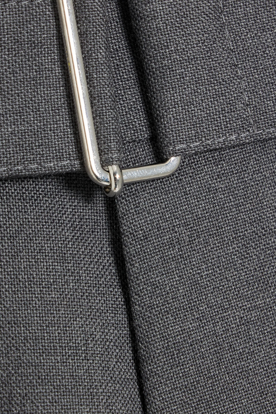 Officine Generale Dinortan Grosgrain-trimmed Wool Pants In Gray