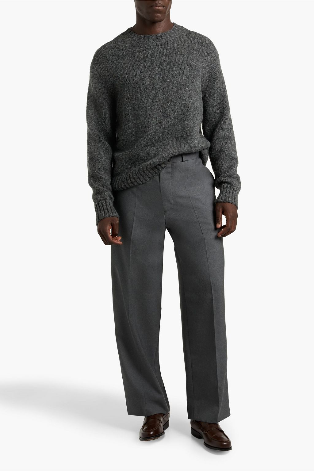 OFFICINE GÉNÉRALE Dinortan grosgrain-trimmed wool pants