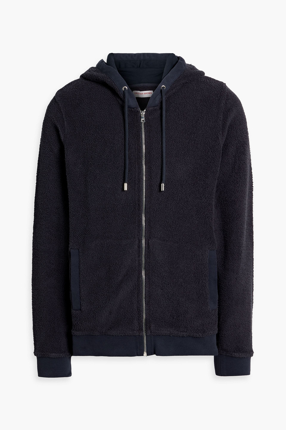 Orlebar Brown Mathers Cotton-terry Zip-up Hoodie In Blue