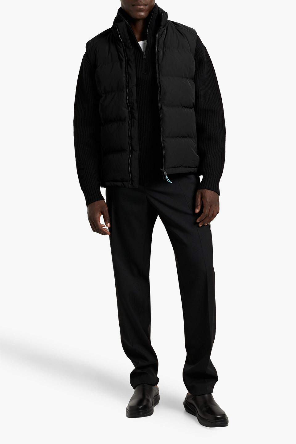 Orlebar Brown Sommers Quilted Shell Down Vest In Black