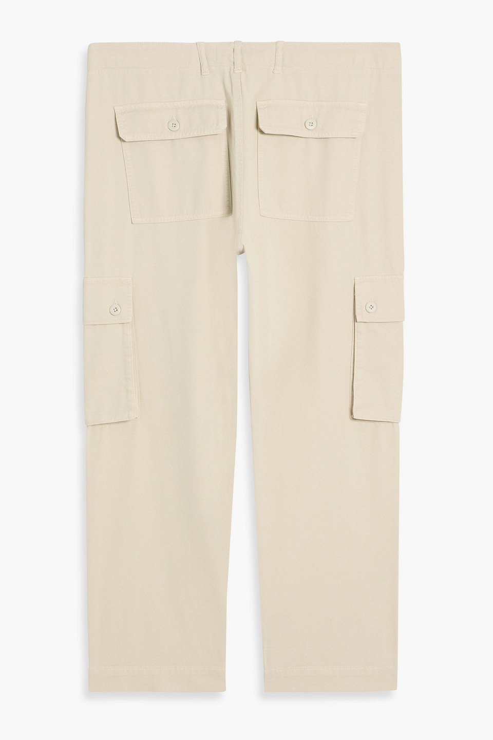 Officine Generale Kyan Tapered Cotton-twill Cargo Pants In Neutral