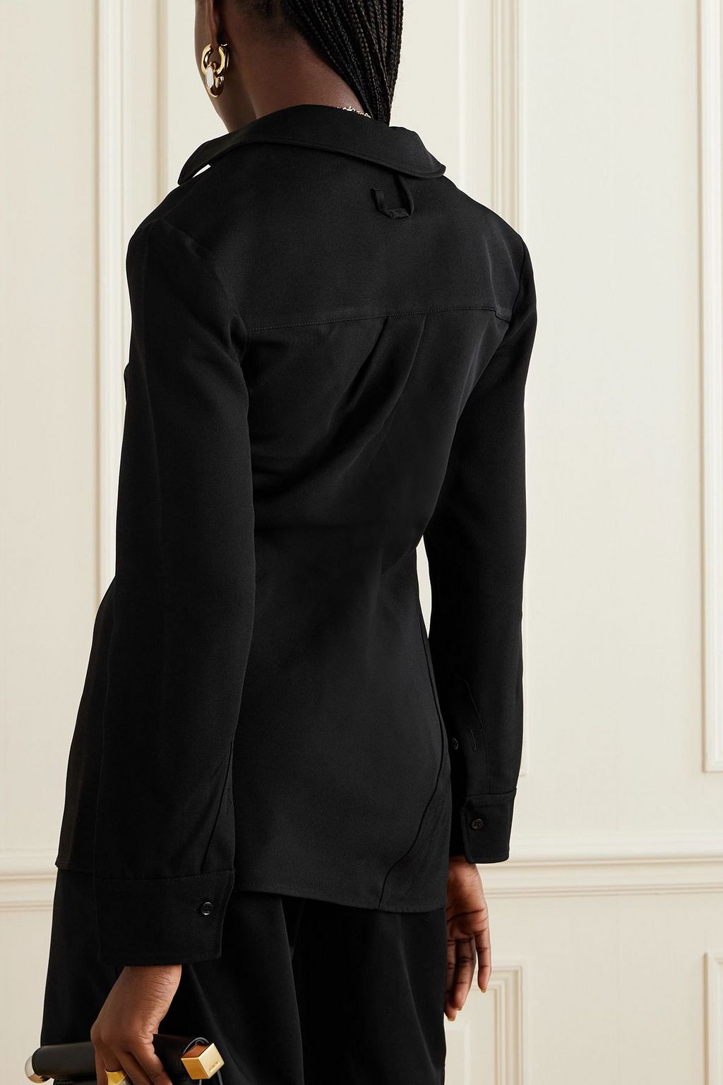 JACQUEMUS Pablo asymmetric cotton-poplin shirt