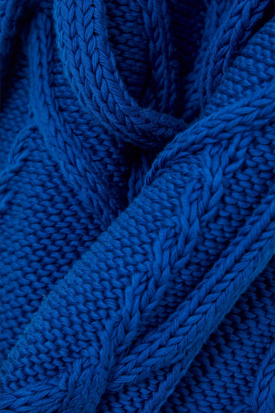 Dries Van Noten Distressed Cable-knit Cotton Tank In Blue